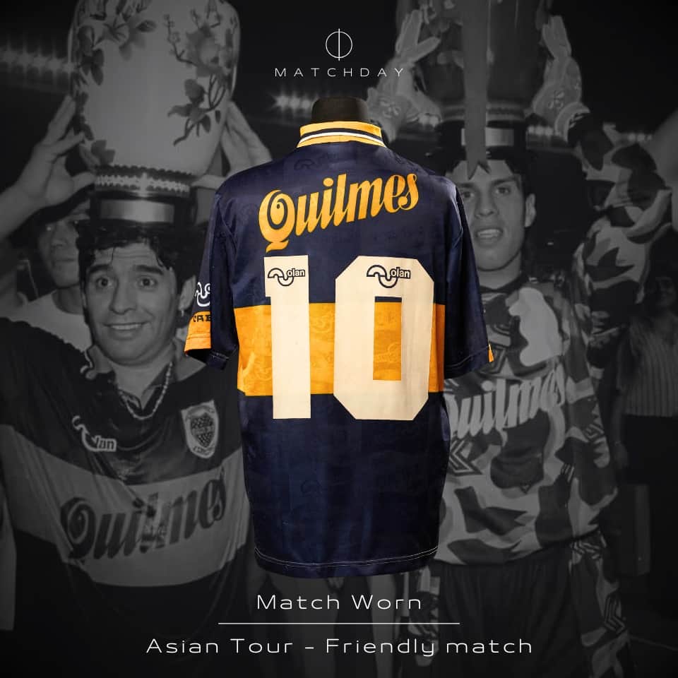 Diego Armando Maradona – Boca Juniors – Gira Asia Tour 1996 – MATCH WORN JERSEY - Imagen 3