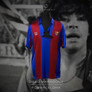 Diego Armando Maradona - FC Barcelona - Copa del Rey 1983/84 - MATCH WORN JERSEY - PHOTOMATCH