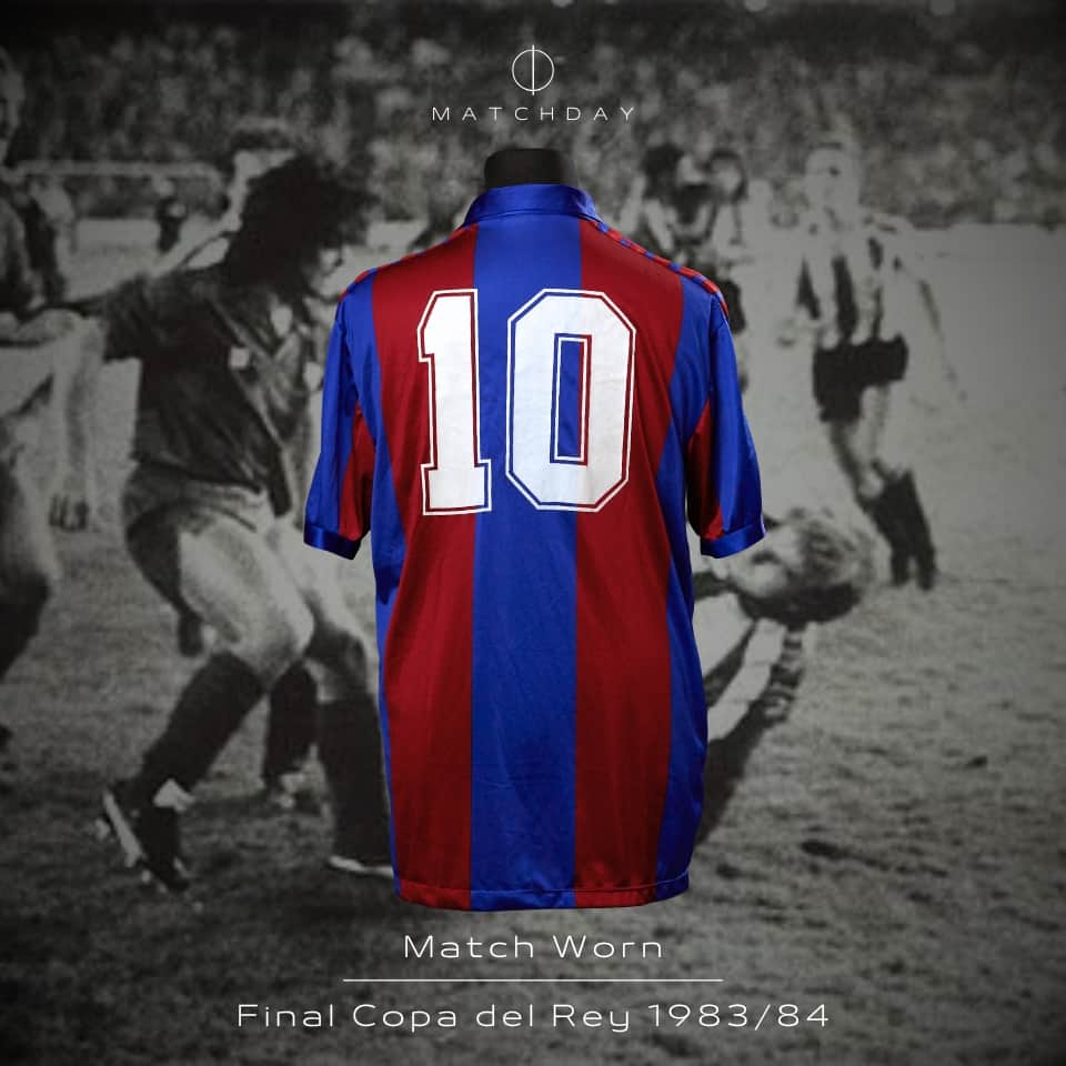 Diego Armando Maradona – FC Barcelona – Copa del Rey 1983/84 – MATCH WORN JERSEY – PHOTOMATCH - Imagen 3