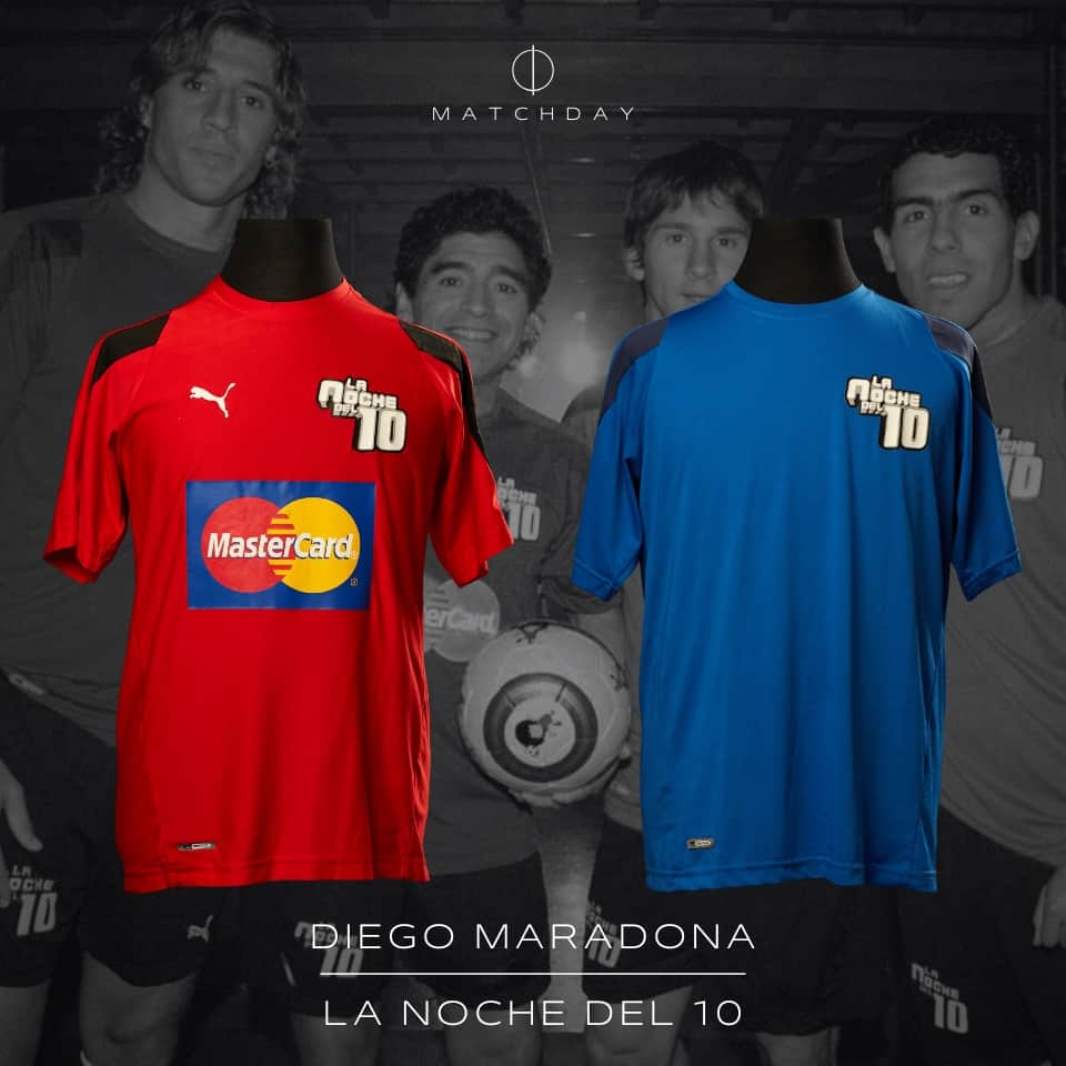 Kit “La Noche del 10” – Football-tennis shirts and cap – 2005