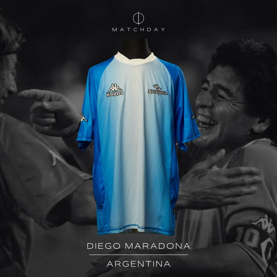 Diego Armando Maradona – MATCH WORN JERSEY – Showbol