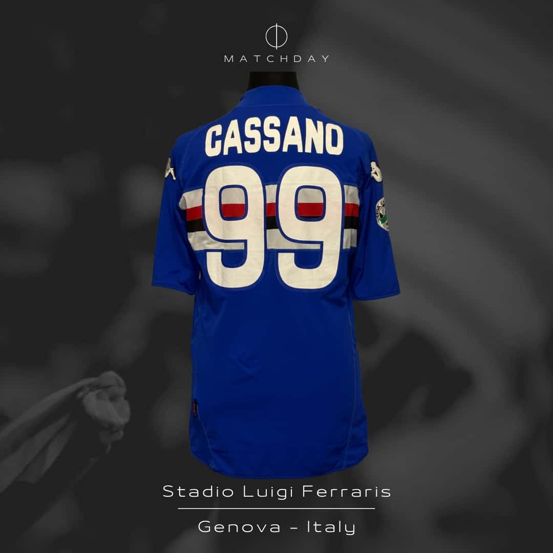 Antonio Cassano – UC Sampdoria – Serie A 2008/09 – MATCH WORN JERSEY – P. ALVAREZ COLLECTION - Imagen 5