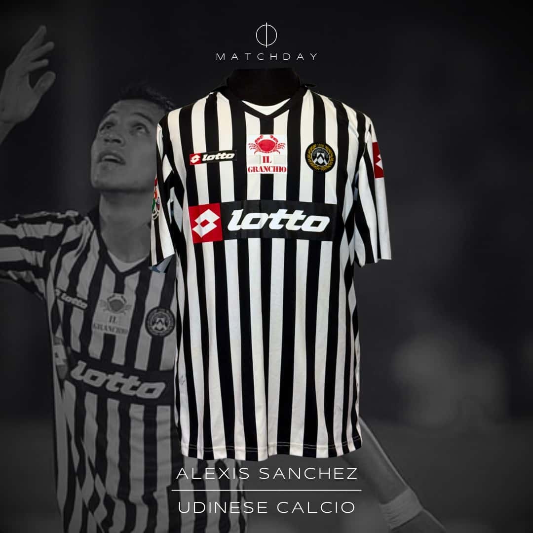 Alexis Sánchez – Udinese Calcio – Serie A 2008/09 – MATCH WORN JERSEY – CUT SLEEEVES – P. ALVAREZ COLLECTION