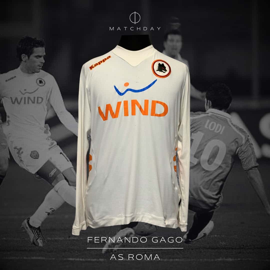 Fernando Gago – AS Roma – Serie A 2011/12 – MATCH WORN JERSEY – P. ALVAREZ COLLECTION
