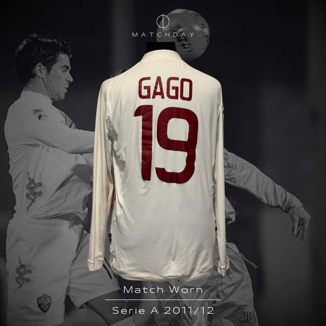 Fernando Gago – AS Roma – Serie A 2011/12 – MATCH WORN JERSEY – P. ALVAREZ COLLECTION - Imagen 3