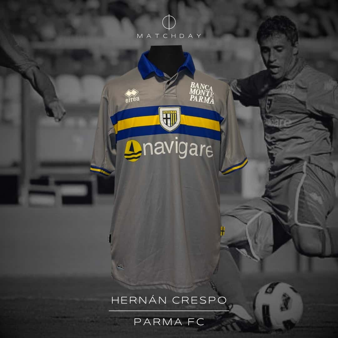 Hernán Crespo – Parma FC – Serie A 2010/11 – MATCH WORN JERSEY – P. ALVAREZ COLLECTION