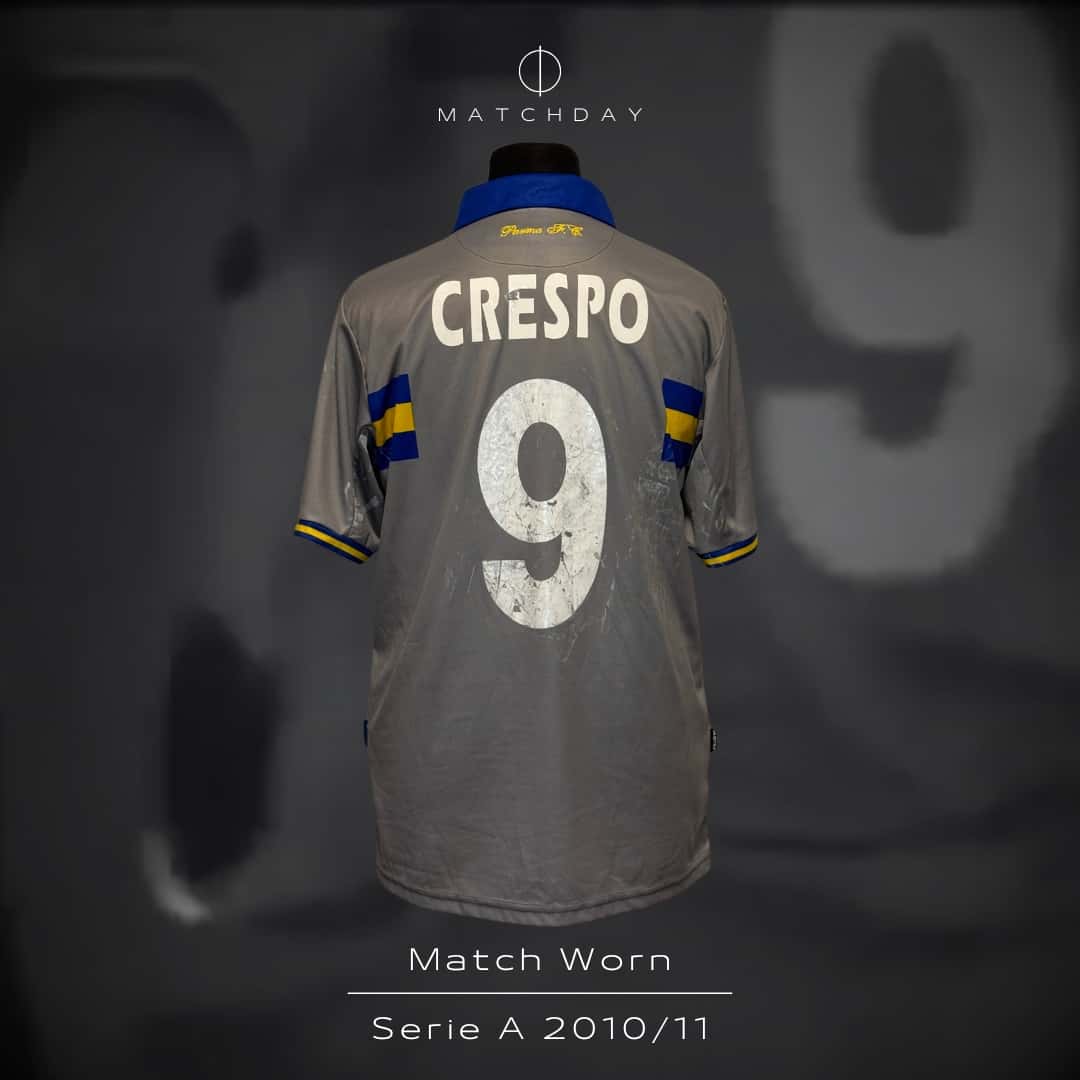 Hernán Crespo – Parma FC – Serie A 2010/11 – MATCH WORN JERSEY – P. ALVAREZ COLLECTION - Imagen 3