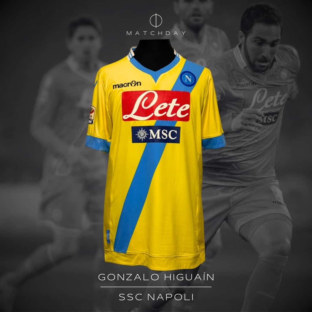 Gonzalo Higuaín – SSC Napoli – Serie A 2013/14 – MATCH WORN JERSEY – P. ALVAREZ COLLECTION