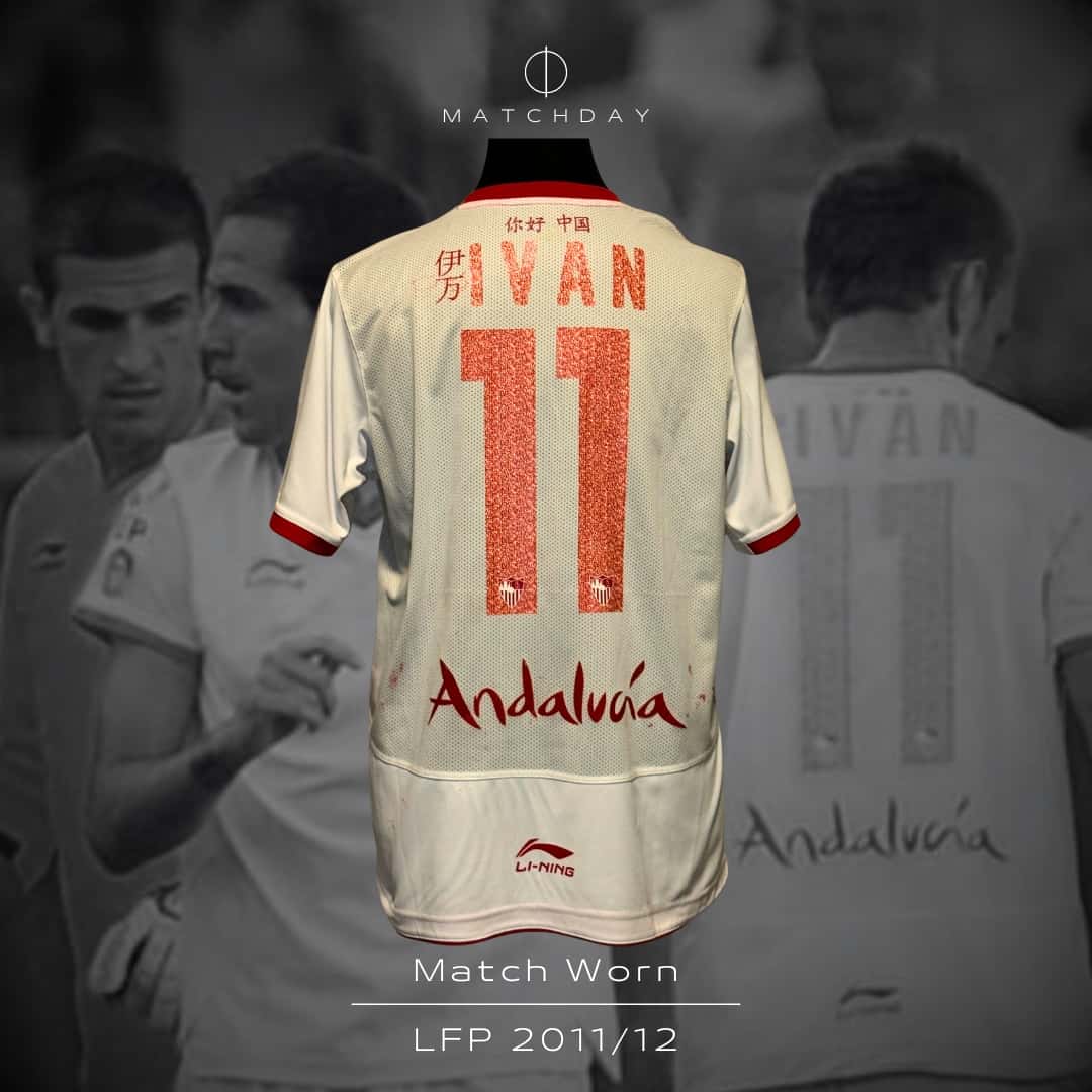 Ivan Rakitic – Sevilla FC – LFP 2011/12 – MATCH WORN JERSEY – P. ÁLVAREZ COLLECTION - Imagen 3