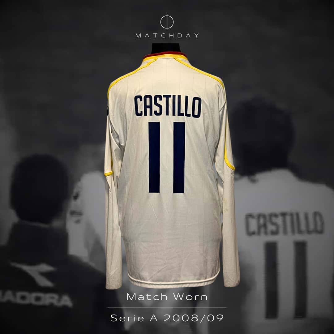 José Ignacio Castillo – US Lecce – Serie A 2008/09 – MATCH WORN JERSEY – P. ALVAREZ COLLECTION - Imagen 3