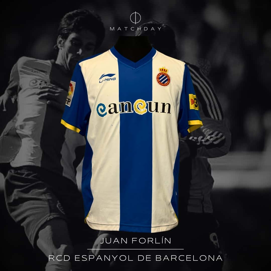 Juan Forlin – Espanyol de Barcelona – LFP 2011/12 – MATCH WORN JERSEY – P. ALVAREZ COLLECTION