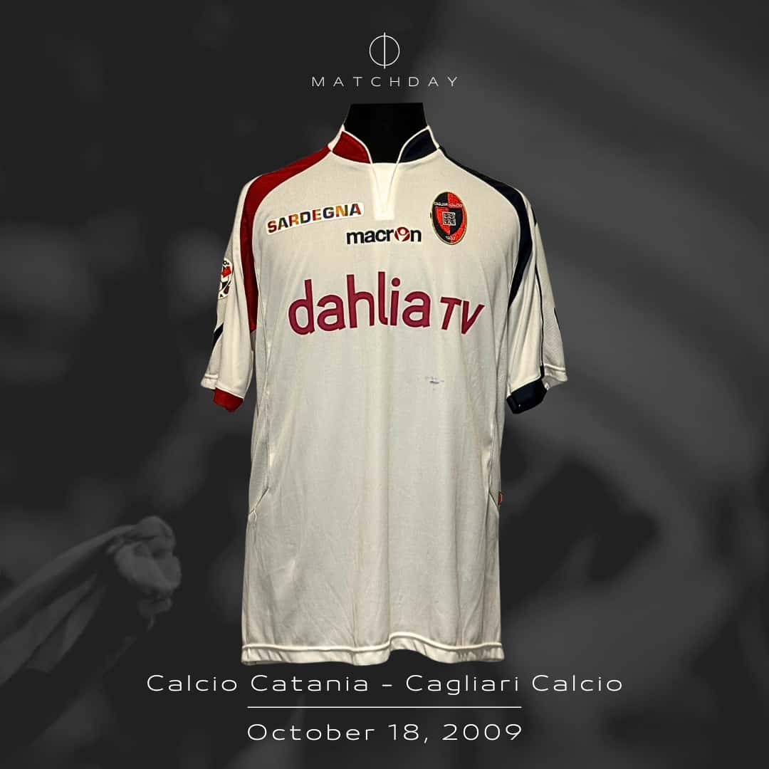 Joaquín Larrivey – Cagliari – Serie A 2009/10 – MATCH WORN IN BENCH JERSEY – P. ALVAREZ COLLECTION - Imagen 4