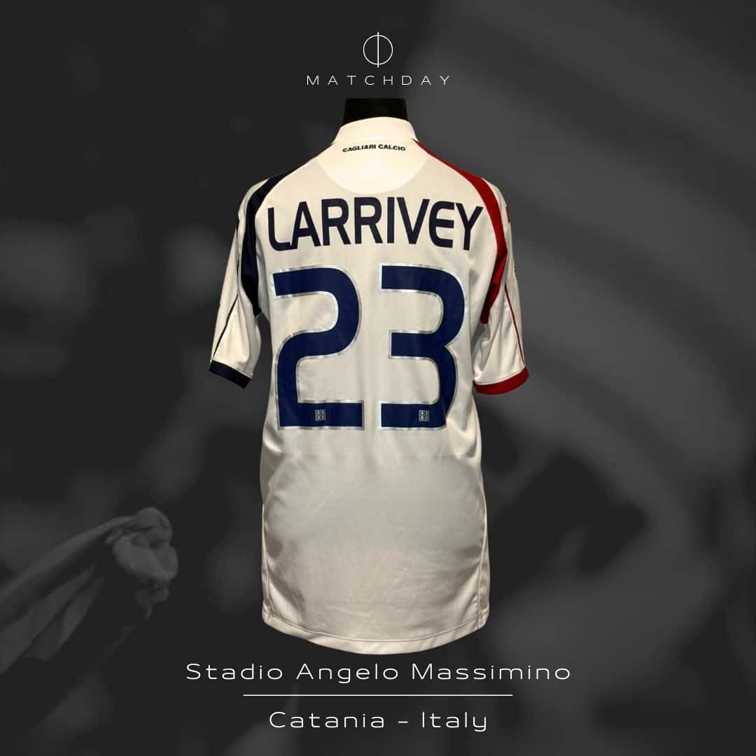 Joaquín Larrivey – Cagliari – Serie A 2009/10 – MATCH WORN IN BENCH JERSEY – P. ALVAREZ COLLECTION - Imagen 5