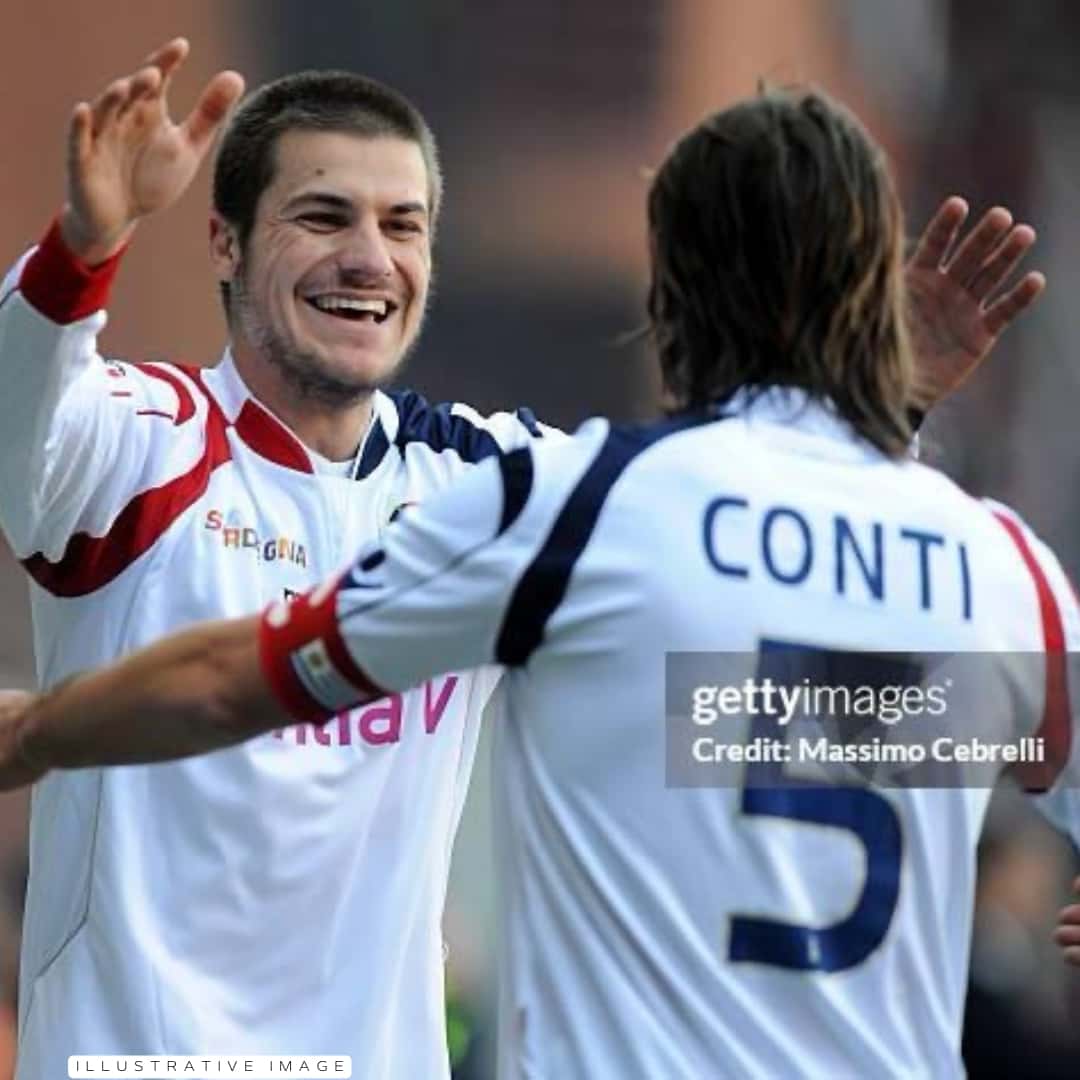 Joaquín Larrivey – Cagliari – Serie A 2009/10 – MATCH WORN IN BENCH JERSEY – P. ALVAREZ COLLECTION - Imagen 22