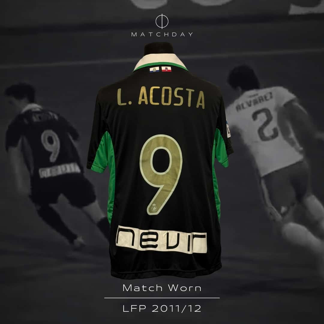 Lautaro Acosta – Racing Santander – LFP 2011/12 – MATCH WORN JERSEY – P. ALVAREZ COLLECTION - Imagen 3