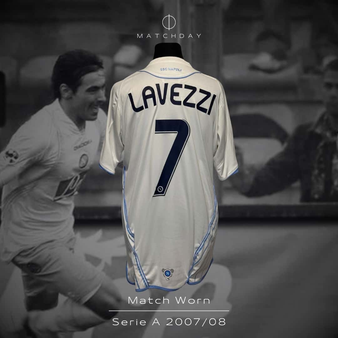 Ezequiel Lavezzi – SSC Napoli – Serie A 2007/08 – MATCH WORN JERSEY – P ÁLVAREZ COLLECTION - Imagen 3