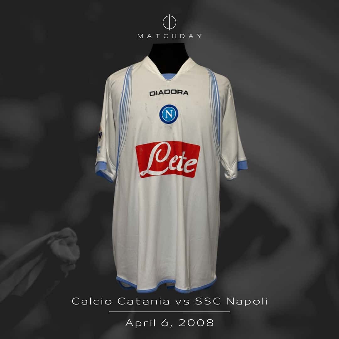Ezequiel Lavezzi – SSC Napoli – Serie A 2007/08 – MATCH WORN JERSEY – P ÁLVAREZ COLLECTION - Imagen 4