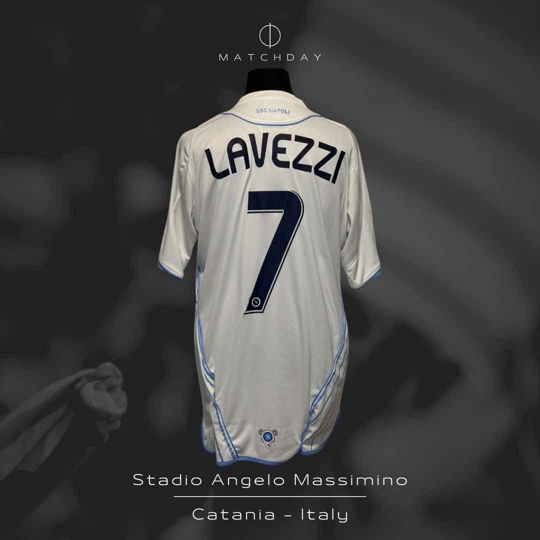 Ezequiel Lavezzi – SSC Napoli – Serie A 2007/08 – MATCH WORN JERSEY – P ÁLVAREZ COLLECTION - Imagen 5