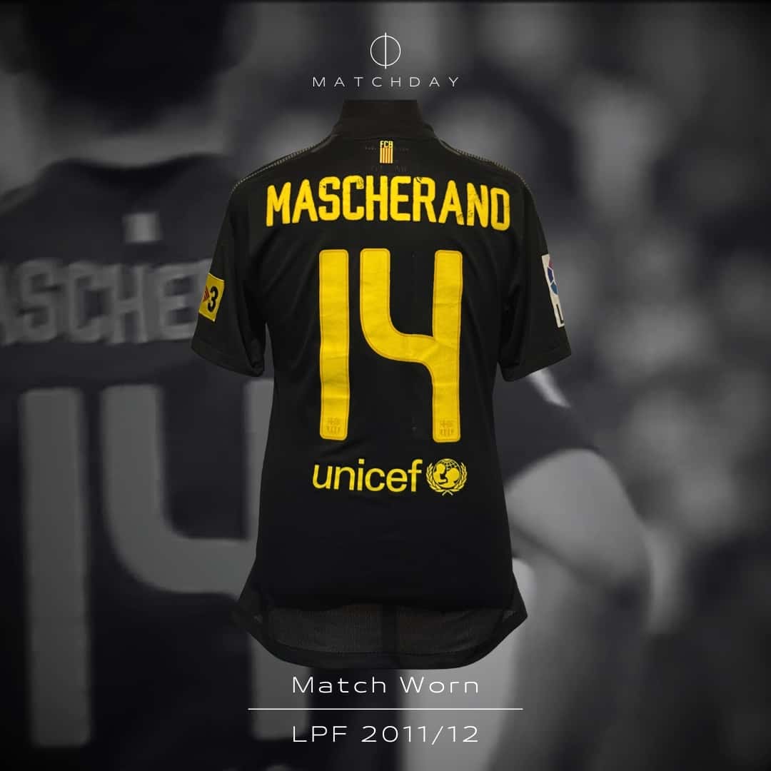 Javier Mascherano – FC Barcelona – LFP 2011/2012 – MATCH WORN JERSEY – P. ALVAREZ COLLECTION - Imagen 3