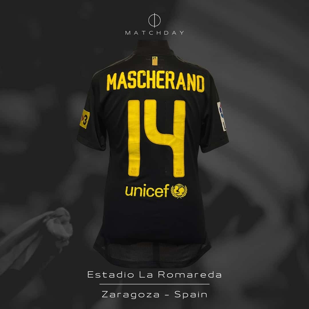 Javier Mascherano – FC Barcelona – LFP 2011/2012 – MATCH WORN JERSEY – P. ALVAREZ COLLECTION - Imagen 5
