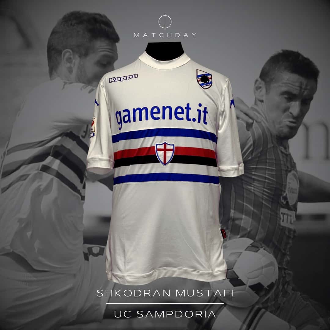 Shkodran Mustafi – UC Sampdoria – Serie A 2013/14 – UNWASHED MATCH WORN JERSEY – P. ALVAREZ COLLECTION