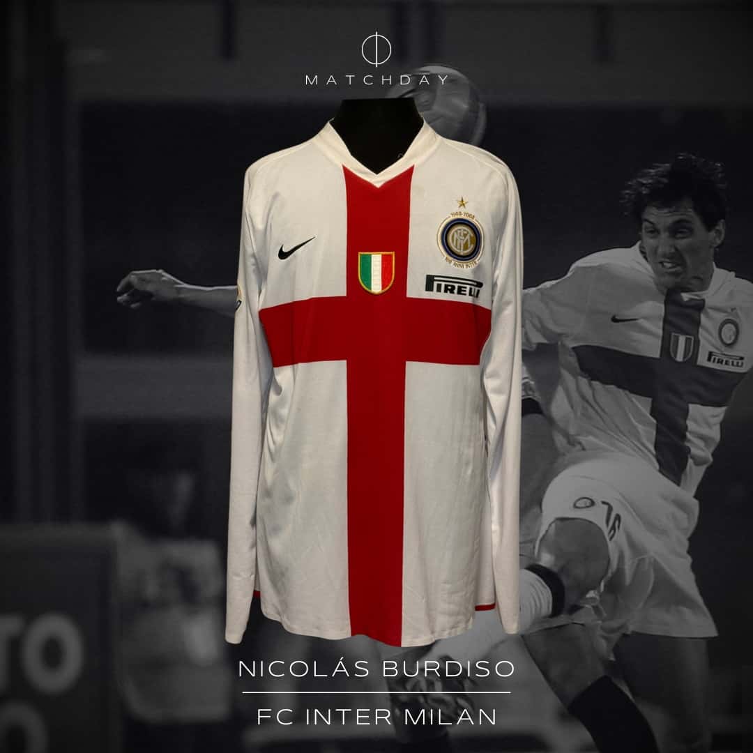 Nicolas Burdisso – Inter FC – Serie A 2007/08 – MATCH WORN JERSEY – P. ALVAREZ COLLECTION