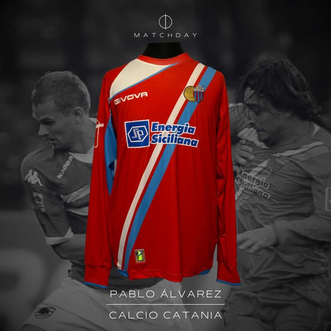 Pablo Álvarez – Calcio Catania – Serie A 2009/10 – MATCH WORN JERSEY – P. ÁLVAREZ COLLECTION