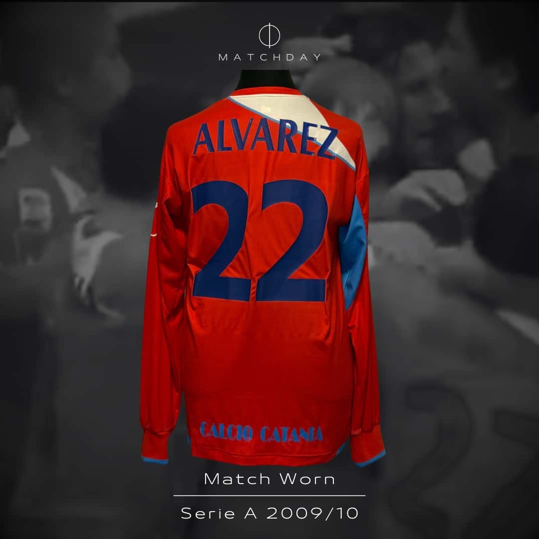 Pablo Álvarez – Calcio Catania – Serie A 2009/10 – MATCH WORN JERSEY – P. ÁLVAREZ COLLECTION - Imagen 3