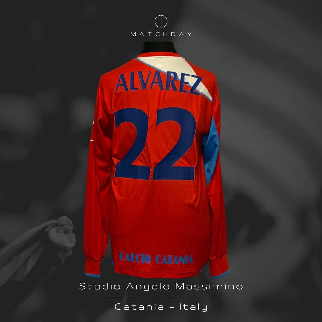 Pablo Álvarez – Calcio Catania – Serie A 2009/10 – MATCH WORN JERSEY – P. ÁLVAREZ COLLECTION - Imagen 5
