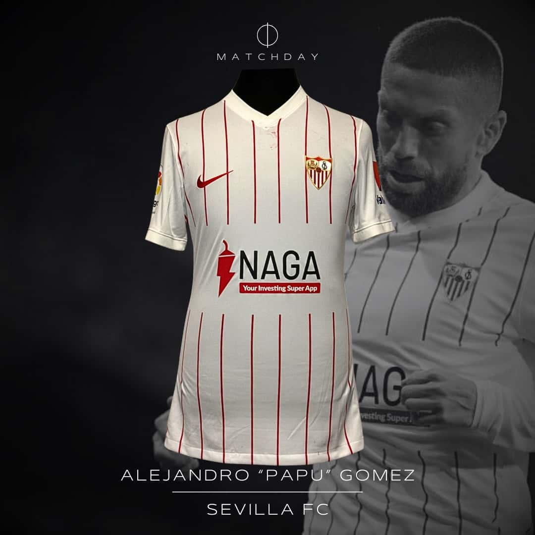 Alejandro Gómez – Sevilla – MATCH WORN JERSEY – LPF 2022/23 – P. ALVAREZ COLLECTION