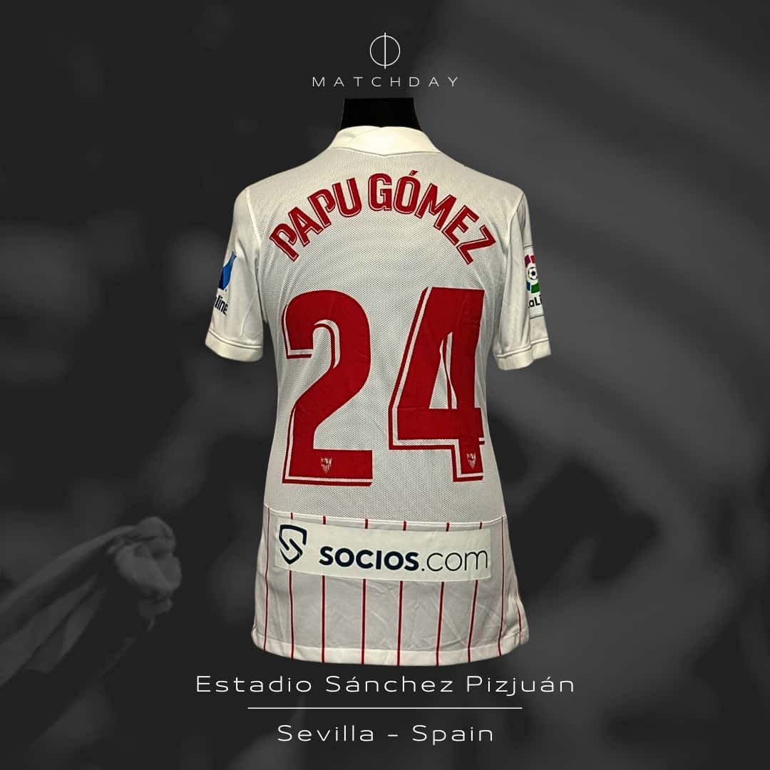 Alejandro Gómez – Sevilla – MATCH WORN JERSEY – LPF 2022/23 – P. ALVAREZ COLLECTION - Imagen 5