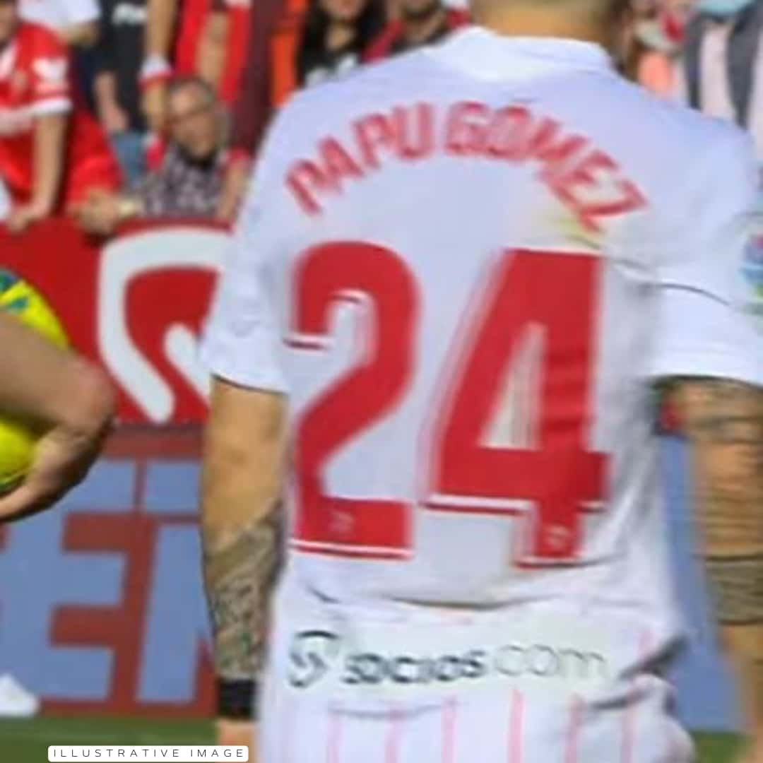 Alejandro Gómez – Sevilla – MATCH WORN JERSEY – LPF 2022/23 – P. ALVAREZ COLLECTION - Imagen 20