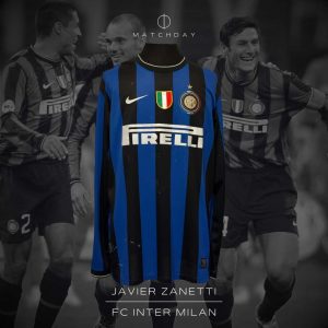 Javier Zanetti - Inter FC - Serie A 2009/2010 - MATCH WORN JERSEY - P. ALVAREZ COLLECTION
