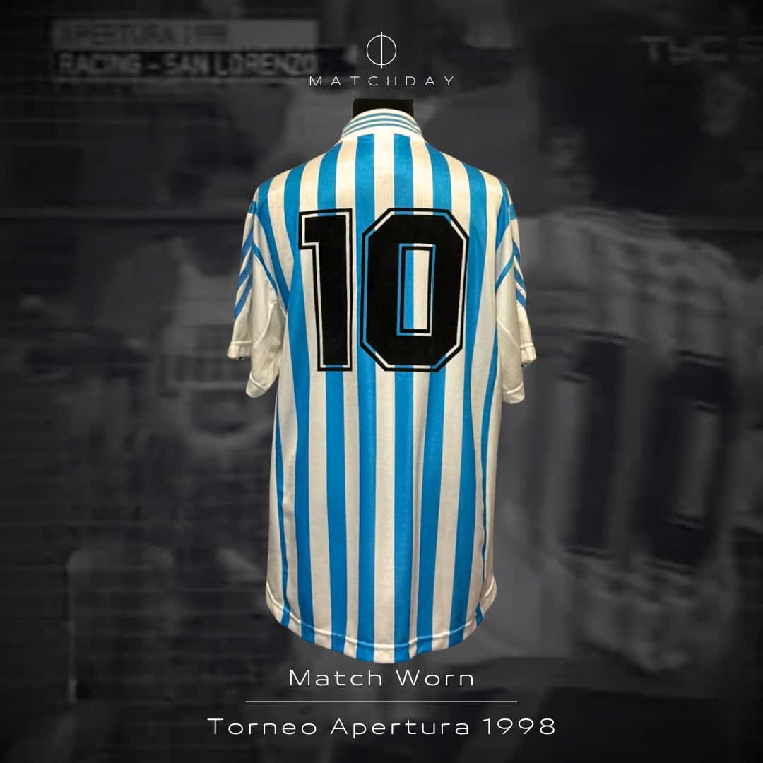 Rubén Capria – Racing Club – Torneo Apertura 1998 – MATCH WORN JERSEY - Imagen 3