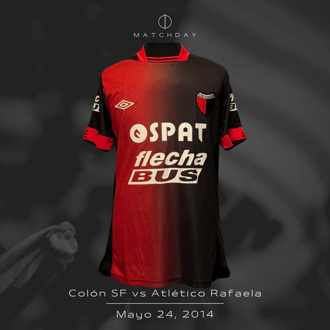 Darío Gandin – Colón – Torneo Final 2014 – MATCH WORN JERSEY – COLECCIÓN JUAN ELUCHANS - Imagen 4