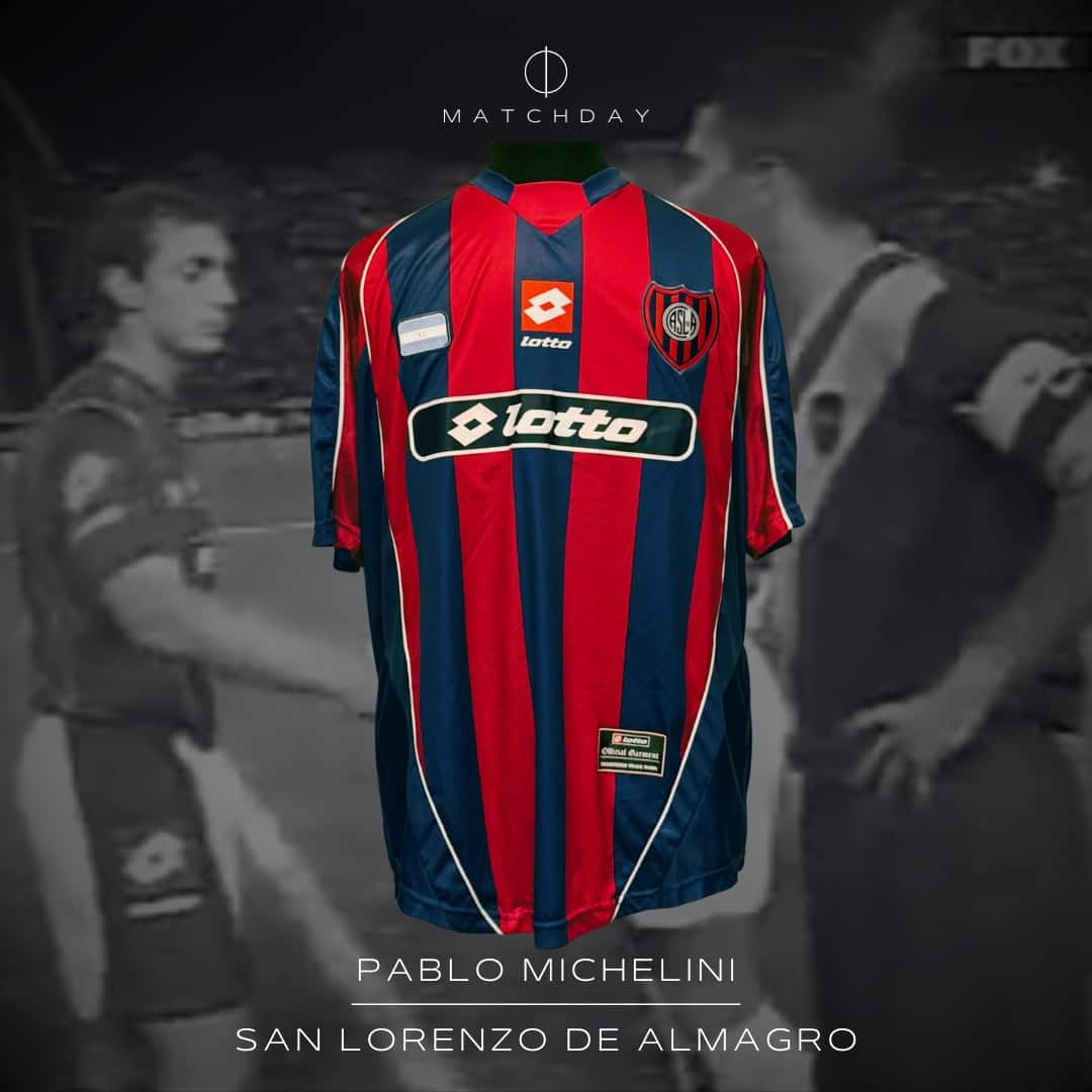 Pablo Michelini – San Lorenzo – Torneo de verano 2005 – MATCH WORN JERSEY – COLECCIÓN JUAN ELUCHANS