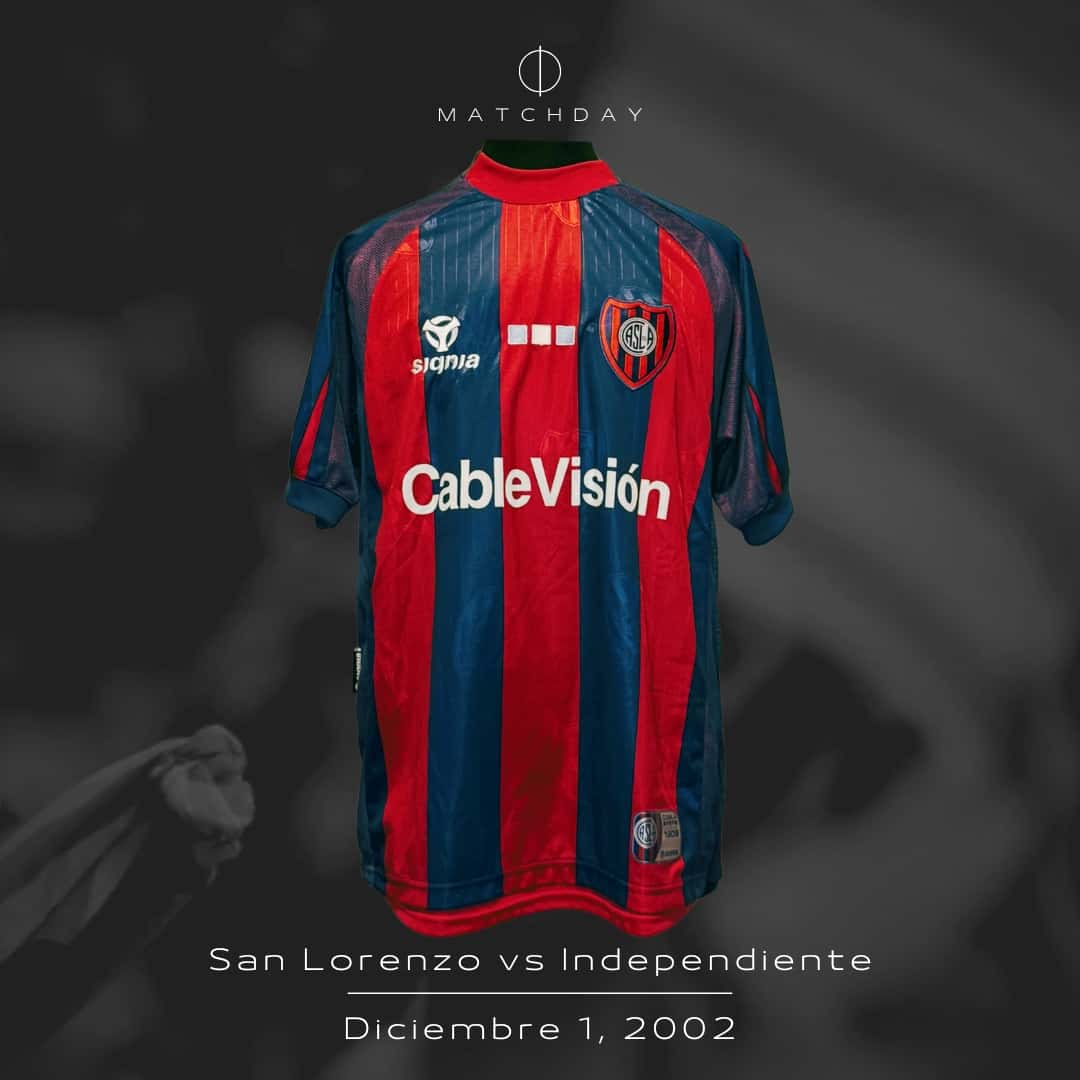 Aldo Paredes – San Lorenzo – Torneo Apertura 2002 – MATCH WORN JERSEY – COLECCIÓN JUAN ELUCHANS - Imagen 4