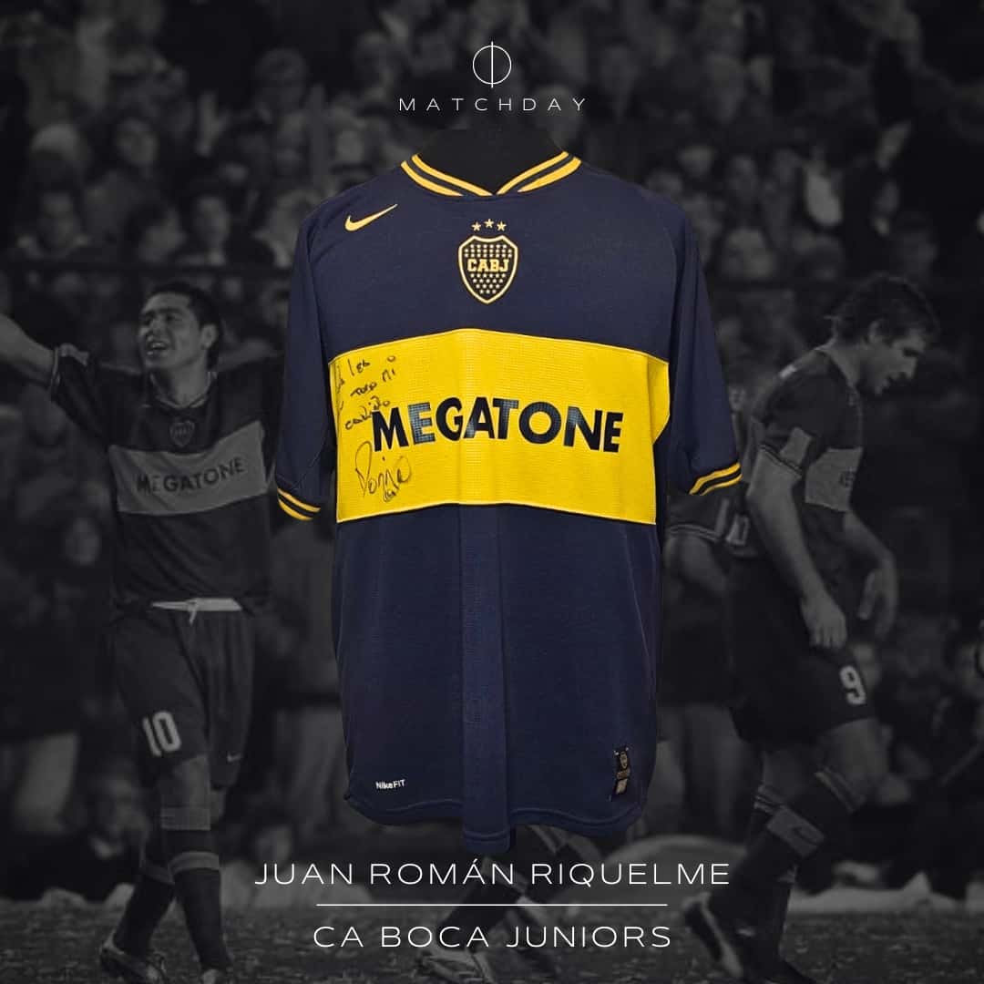 Juan Román Riquelme – Boca Jrs. – Copa Libertadores 2007 – MATCH WORN JERSEY Final Ida vs Gremio