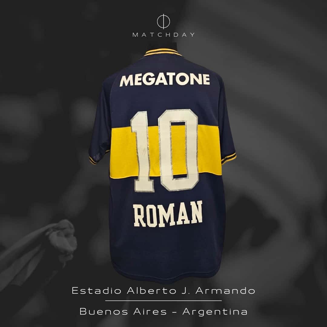 Juan Román Riquelme – Boca Jrs. – Copa Libertadores 2007 – MATCH WORN JERSEY Final Ida vs Gremio - Imagen 5