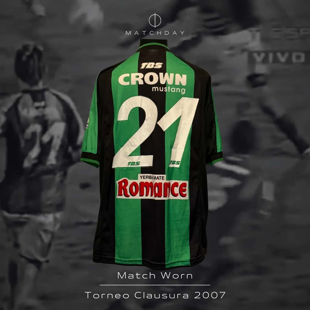 Cristian Trombetta – Nueva Chicago – Torneo Clausura 2007 – MATCH WORN WASHED JERSEY – Colección Juan Eluchans - Imagen 3
