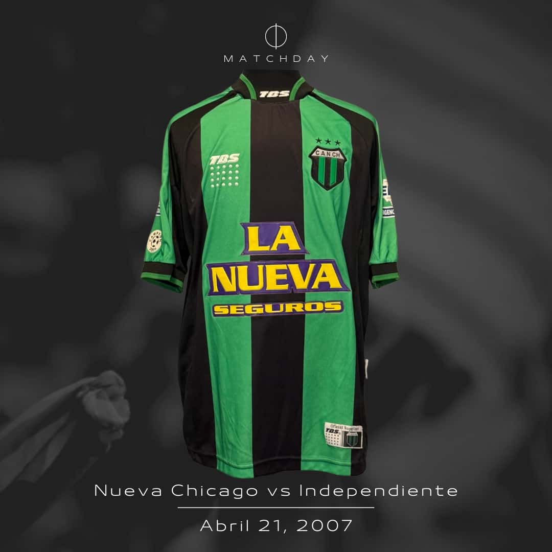 Cristian Trombetta – Nueva Chicago – Torneo Clausura 2007 – MATCH WORN WASHED JERSEY – Colección Juan Eluchans - Imagen 4