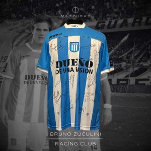 Bruno Zuculini - Racing Club - Torneo Clausura 2011 - MATCH WORN & SIGNED JERSEY