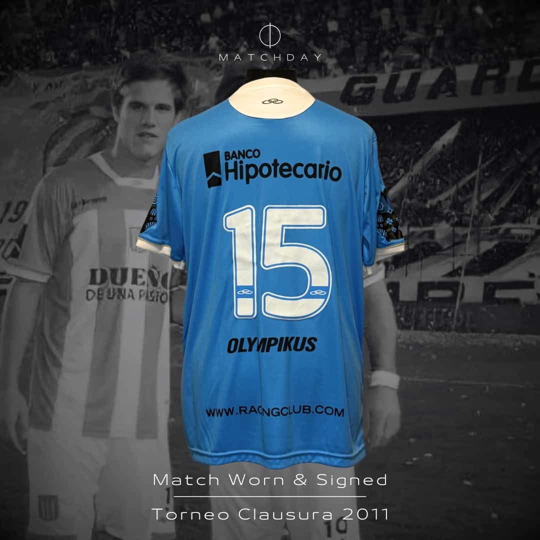 Bruno Zuculini – Racing Club – Torneo Clausura 2011 – MATCH WORN & SIGNED JERSEY - Imagen 3