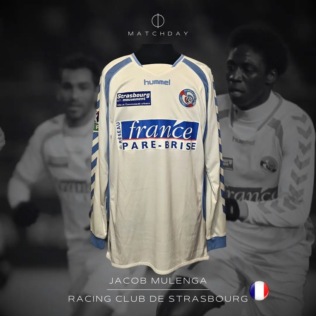 Jacob Mulenga – Racing Strasbourg – Ligue 1 – MATCH WORN JERSEY – JUAN ELUCHANS COLLECTION