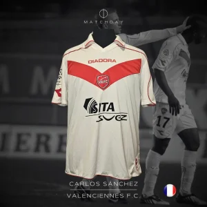 Carlos Sánchez - Valenciennes F.C. - Ligue 1 - MATCH WORN JERSEY  - JUAN ELUCHANS COLLECTION