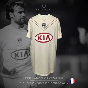 Fernando Cavenaghi - F.C. Girondins - Ligue 1 - MATCH WORN IN BENCH JERSEY - JUAN ELUCHANS COLLECTION