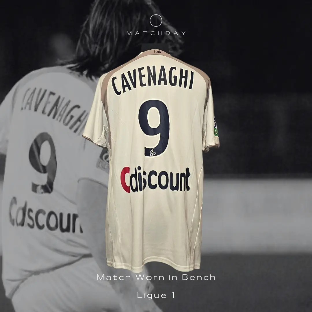 Fernando Cavenaghi – F.C. Girondins – Ligue 1 – MATCH WORN IN BENCH JERSEY – JUAN ELUCHANS COLLECTION - Imagen 3