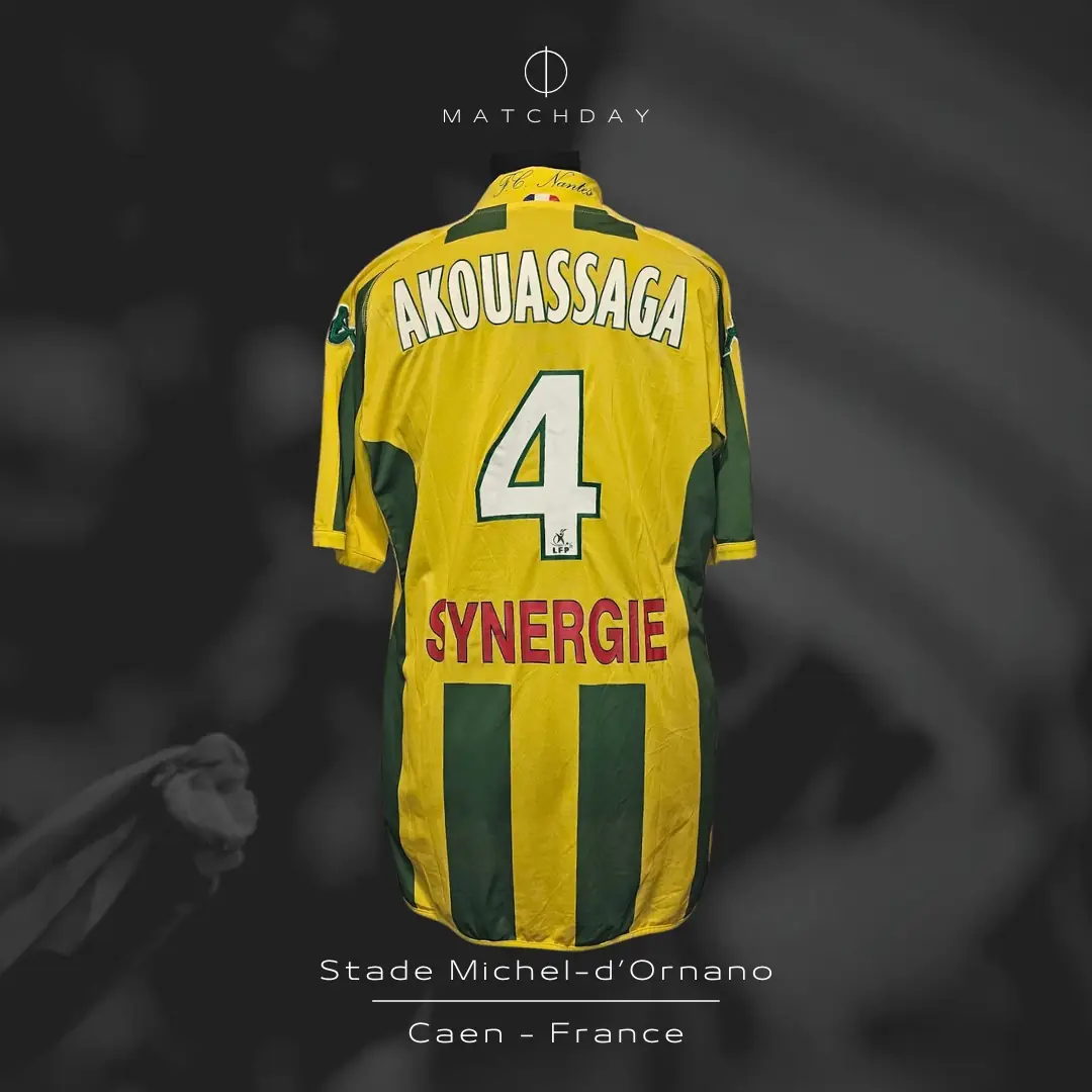 Ernest Akouassaga – F.C. Nantes – Ligue 2 – MATCH WORN JERSEY – JUAN ELUCHANS COLLECTION - Imagen 5