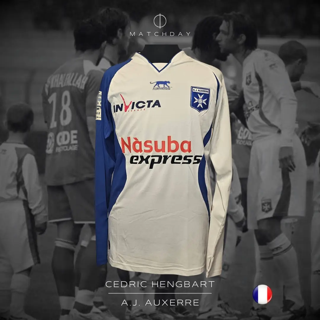 Cedric Hengbart – A.J. Auxerre – Ligue 1 – MATCH WORN JERSEY – JUAN ELUCHANS COLLECTION