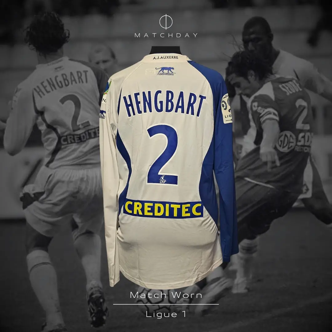 Cedric Hengbart – A.J. Auxerre – Ligue 1 – MATCH WORN JERSEY – JUAN ELUCHANS COLLECTION - Imagen 3